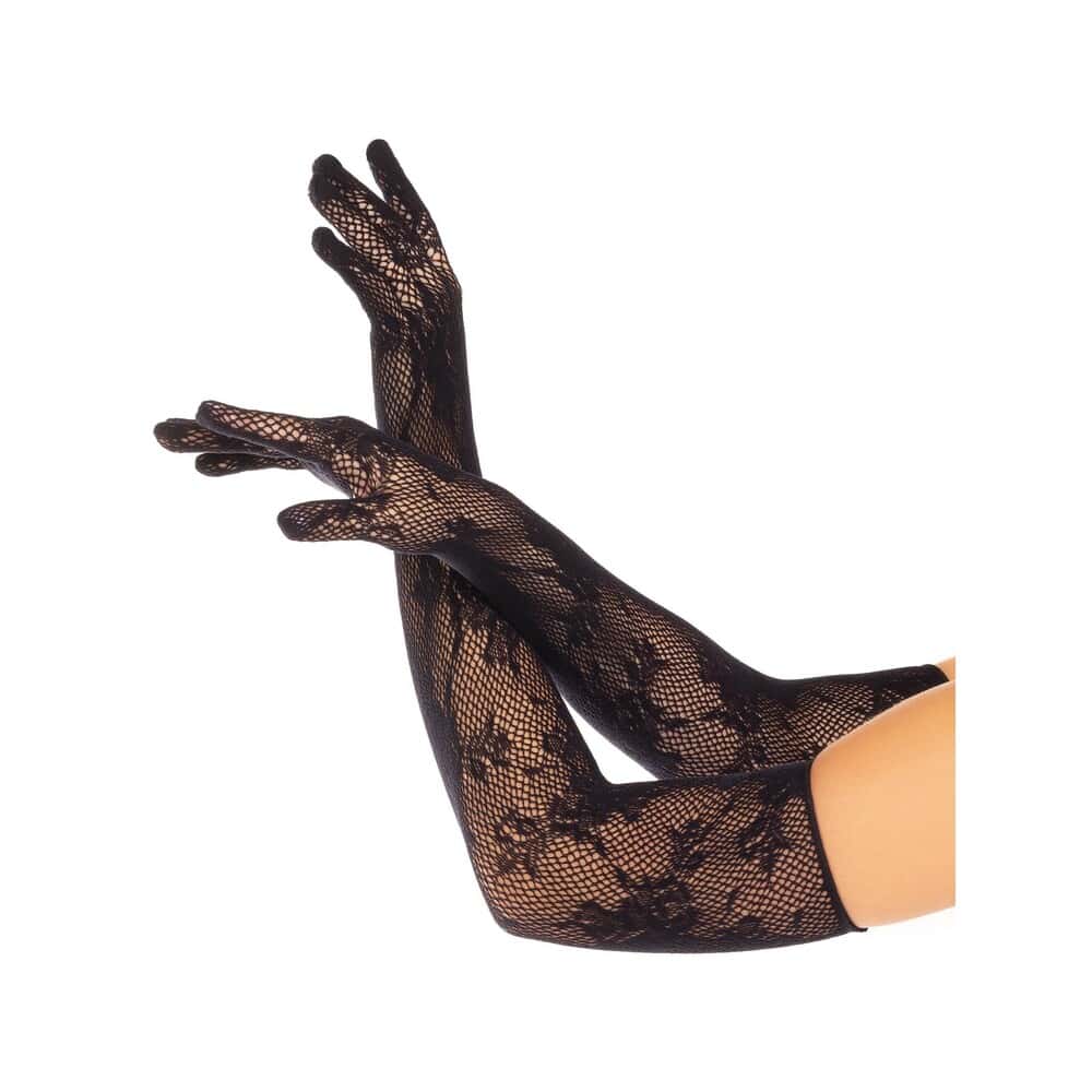 Leg Avenue Opera Floral Gloves Black Leg Avenue Opera Floral Gloves Black