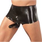 LateX Boxers With Penis Sleeve Black