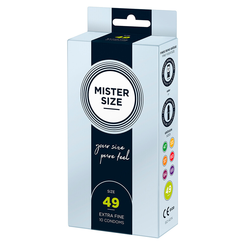 Mister Size 49mm Your Size Pure Feel Condoms 10 Pack Mister Size 49mm Your Size Pure Feel Condoms 10 Pack