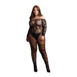 Le Desir Bodystocking With Off Shoulder Long Sleeves Le Desir Bodystocking With Off Shoulder Long Sleeves