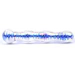 Blue Wavy Glass Dildo Blue Wavy Glass Dildo