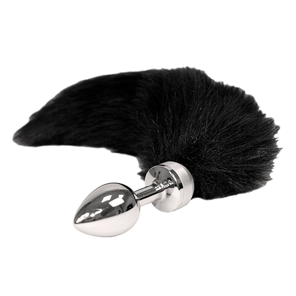 Small Butt Plug With Black Tail Small Butt Plug With Black Tail