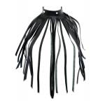 The Red Leather Fringe Necklace Collar The Red Leather Fringe Necklace Collar