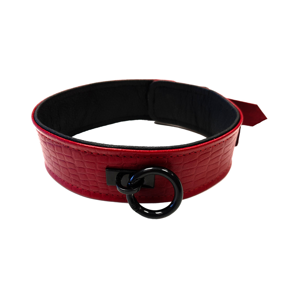 Rouge Garments Leather Croc Print Collar Rouge Garments Leather Croc Print Collar