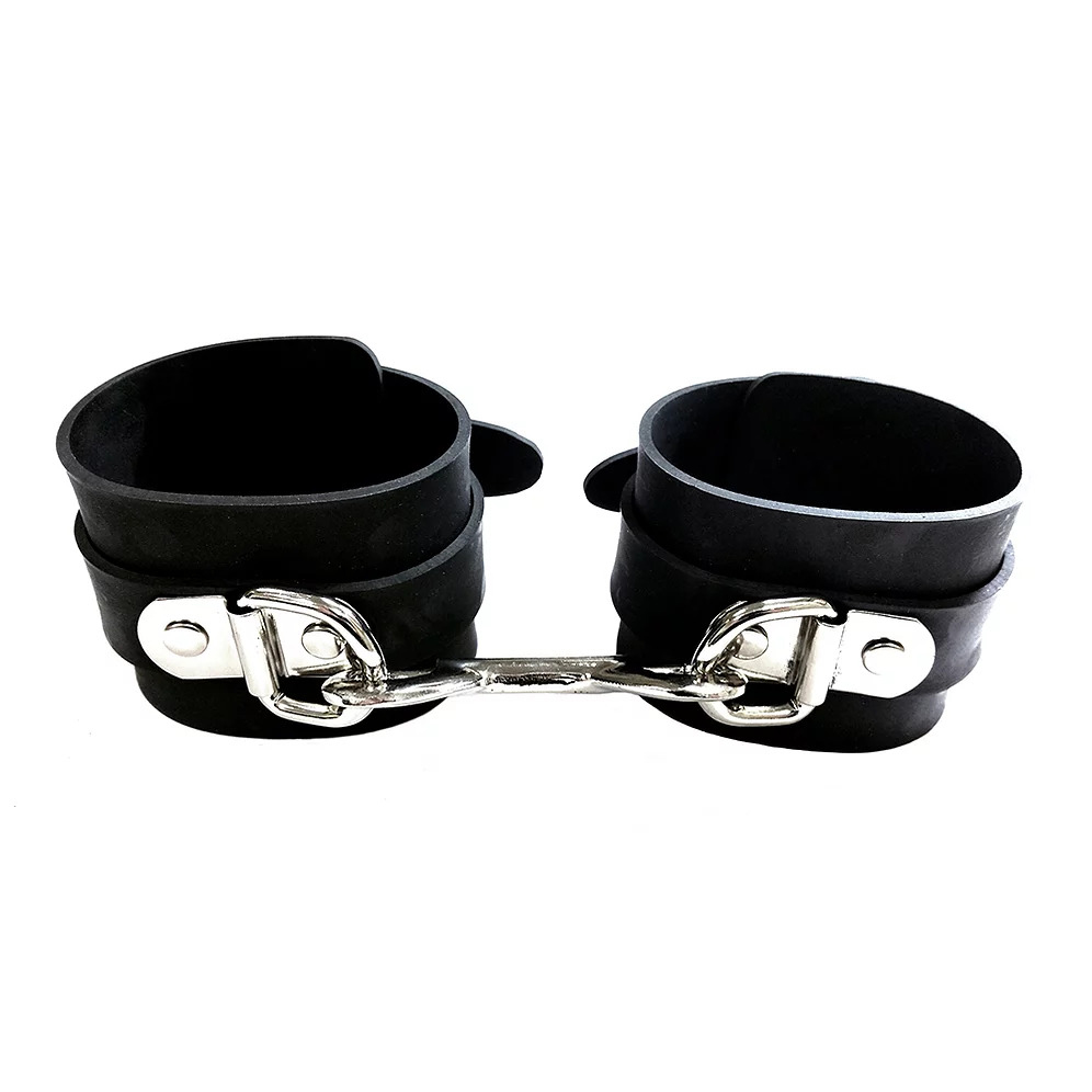 Rouge Garments Black Rubber Ankle Cuffs Rouge Garments Black Rubber Ankle Cuffs