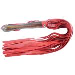 Rouge Garments Wooden Handled Red Leather Flogger Rouge Garments Wooden Handled Red Leather Flogger