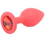 Small Red Jewelled Silicone Butt Plug Small Red Jewelled Silicone Butt Plug