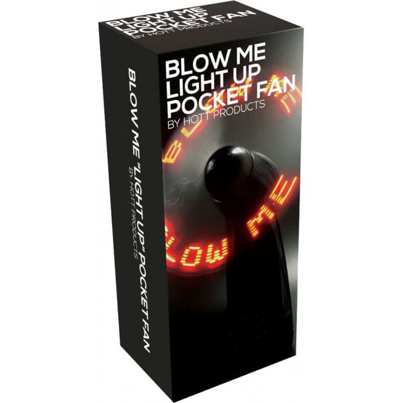 Blow Me Light Up Pocket Fan Black Blow Me Light Up Pocket Fan Black