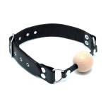 Leather Gag With Wooden Ball Leather Gag With Wooden Ball